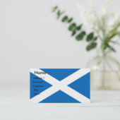 Visitenkarte mit Flagge Schottlands (Stehend Vorderseite)