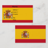Visitenkarte mit Flagge Spaniens (Vorne/Hinten)