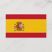 Visitenkarte mit Flagge Spaniens (Rückseite)