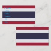 Visitenkarte mit Flagge Thailands (Vorne/Hinten)