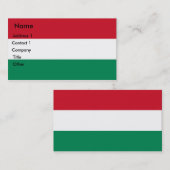 Visitenkarte mit Flagge Ungarns (Vorne/Hinten)