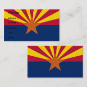 Visitenkarte mit Flagge von Arizona, USA. (Vorne/Hinten)