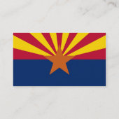 Visitenkarte mit Flagge von Arizona, USA. (Rückseite)