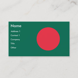 Visitenkarte mit Flagge von Bangladesch