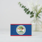 Visitenkarte mit Flagge von Belize (Stehend Vorderseite)