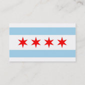 Visitenkarte mit Flagge von Chicago, USA. (Rückseite)