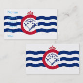 Visitenkarte mit Flagge von Cincinnati, Ohio (Vorne/Hinten)