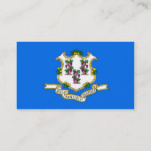 Visitenkarte mit Flagge von Connecticut U.S.A. (Rückseite)