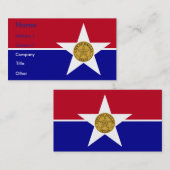 Visitenkarte mit Flagge von Dallas, USA. (Vorne/Hinten)