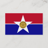 Visitenkarte mit Flagge von Dallas, USA. (Rückseite)