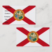 Visitenkarte mit Flagge von Florida, USA. (Vorne/Hinten)