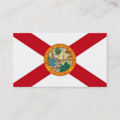 Visitenkarte mit Flagge von Florida, USA. (Rückseite)