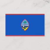 Visitenkarte mit Flagge von Guam, USA. (Rückseite)