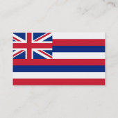 Visitenkarte mit Flagge von Hawaii U.S.A. (Rückseite)