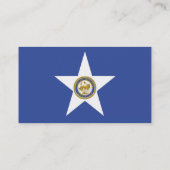 Visitenkarte mit Flagge von Houston, USA. (Rückseite)