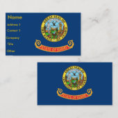 Visitenkarte mit Flagge von Idaho, USA. (Vorne/Hinten)