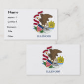 Visitenkarte mit Flagge von Illinois, USA. (Vorne/Hinten)