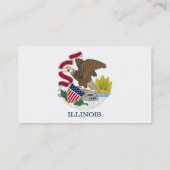 Visitenkarte mit Flagge von Illinois, USA. (Rückseite)