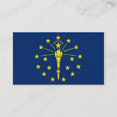 Visitenkarte mit Flagge von Indiana U.S.A. (Rückseite)