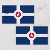 Visitenkarte mit Flagge von Indianapolis, USA (Vorne/Hinten)