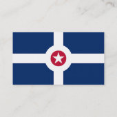 Visitenkarte mit Flagge von Indianapolis, USA (Rückseite)