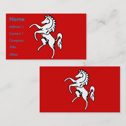 Visitenkarte mit Flagge von Kent, England (Vorne/Hinten)