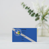 Visitenkarte mit Flagge von Las Vegas, USA. (Stehend Vorderseite)