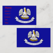 Visitenkarte mit Flagge von Louisiana U.S.A. (Vorne/Hinten)