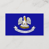 Visitenkarte mit Flagge von Louisiana U.S.A. (Rückseite)
