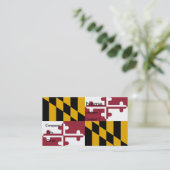 Visitenkarte mit Flagge von Maryland U.S.A. (Stehend Vorderseite)