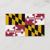 Visitenkarte mit Flagge von Maryland U.S.A. (Rückseite)