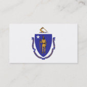 Visitenkarte mit Flagge von Massachusettes, USA. (Rückseite)