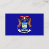 Visitenkarte mit Flagge von Michigan U.S.A. (Rückseite)