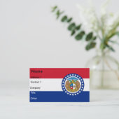 Visitenkarte mit Flagge von Missouri U.S.A. (Stehend Vorderseite)