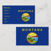 Visitenkarte mit Flagge von Montana U.S.A. (Vorne/Hinten)