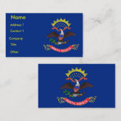 Visitenkarte mit Flagge von North Dakota U.S.A. (Vorne/Hinten)
