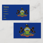 Visitenkarte mit Flagge von Pennsylvania U.S.A. (Vorne/Hinten)