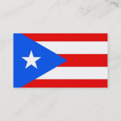 Visitenkarte mit Flagge von Puerto Rico U.S.A. (Rückseite)