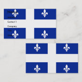 Visitenkarte mit Flagge von Quebec, Kanada (Vorne/Hinten)