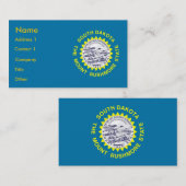 Visitenkarte mit Flagge von South Dakota U.S.A. (Vorne/Hinten)