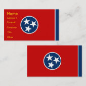Visitenkarte mit Flagge von Tennessee U.S.A. (Vorne/Hinten)