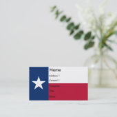 Visitenkarte mit Flagge von Texas U.S.A. (Stehend Vorderseite)
