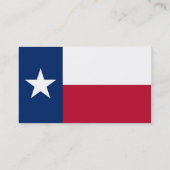 Visitenkarte mit Flagge von Texas U.S.A. (Rückseite)