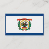 Visitenkarte mit Flagge von West Virginia U.S.A. (Rückseite)