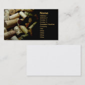 Visitenkarte mit Flaschenkorken (Vorne/Hinten)