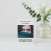 Visitenkarte mit Foto Hintergrund. (Stehend Vorderseite)