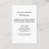 Visitenkarte mit Foto Hintergrund. (Rückseite)