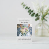 Visitenkarte mit Foto Hintergrund. (Stehend Vorderseite)