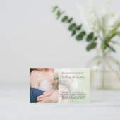 Visitenkarte mit Foto Hintergrund. (Stehend Vorderseite)