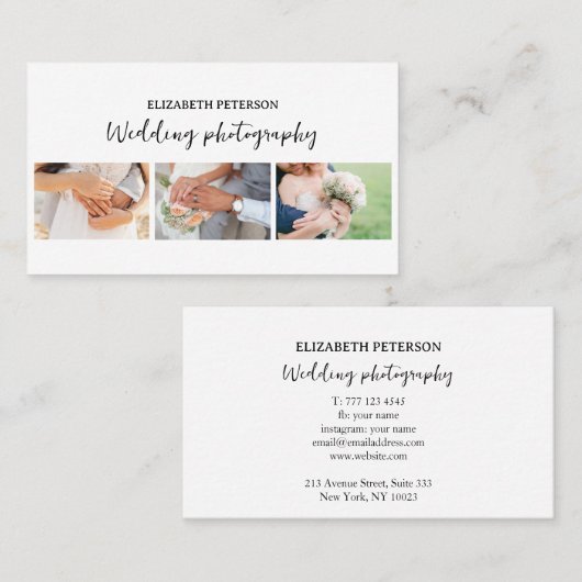 Visitenkarte mit Foto Hintergrund. (Vorne/Hinten)